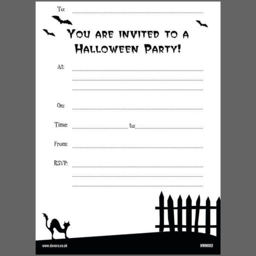 Halloween Invitations 6 pack - Image 2