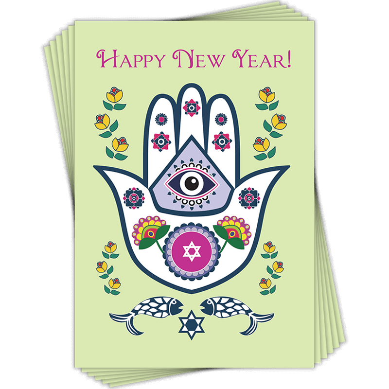 Jewish new year cards 2025 new years eve birthday card