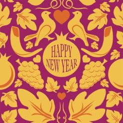 Jewish New Year Greeting Card