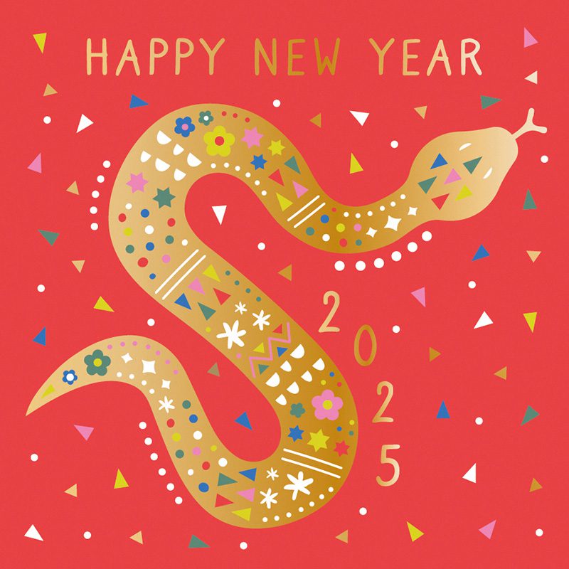 Chinese New Year Card Year of the Snake